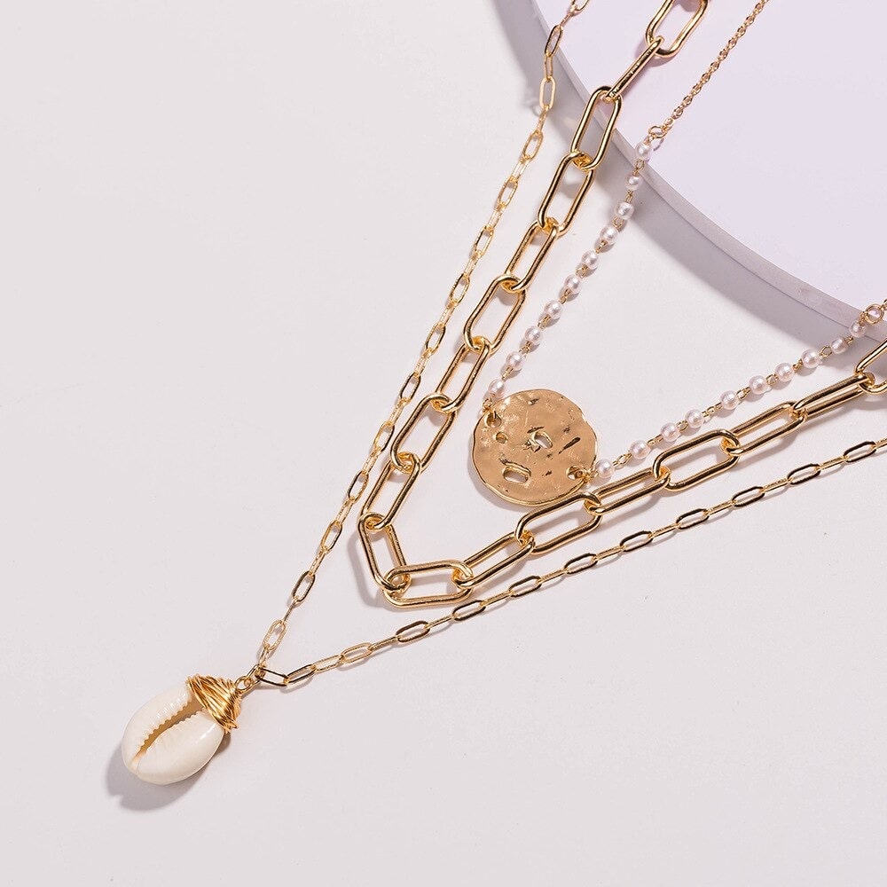 achat collier médaillon cauri
