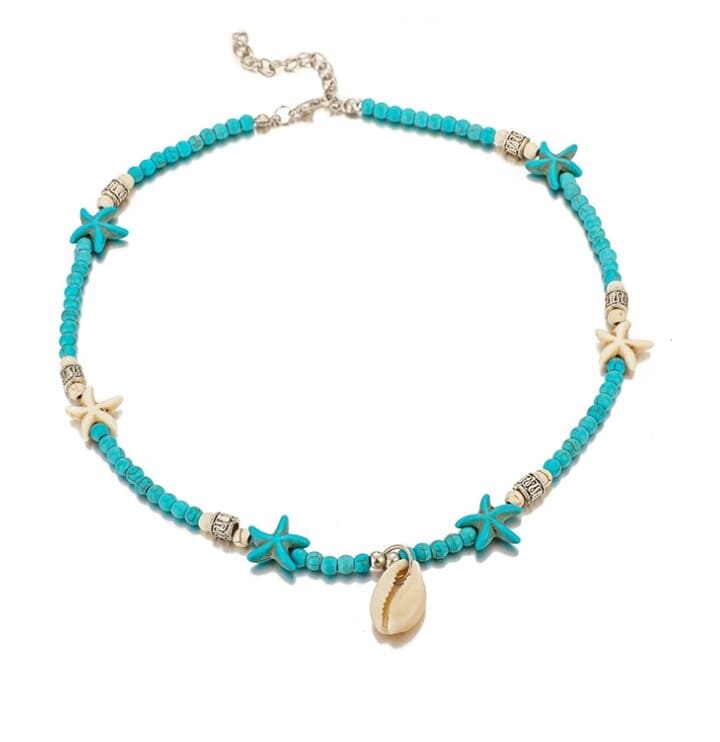 Collier turquoise bleu