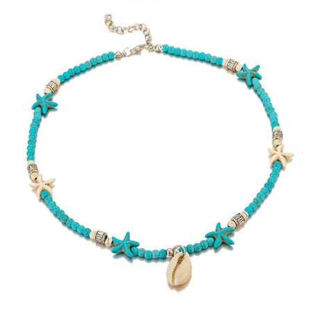 Collier turquoise bleu