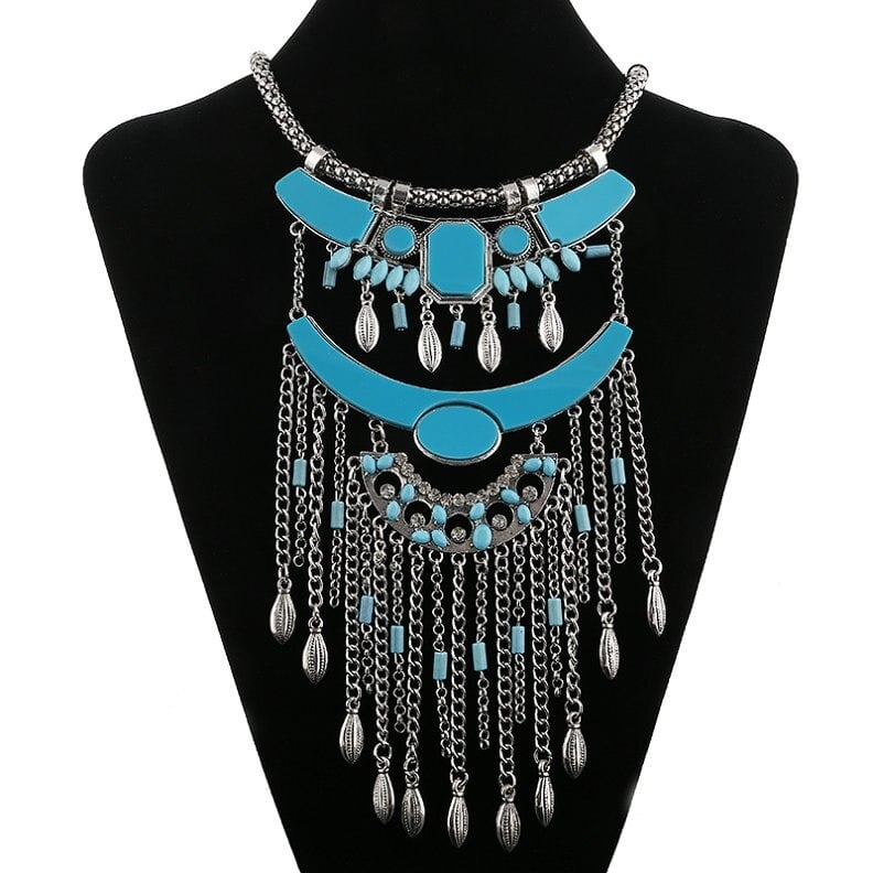 Collier Afrique bleu