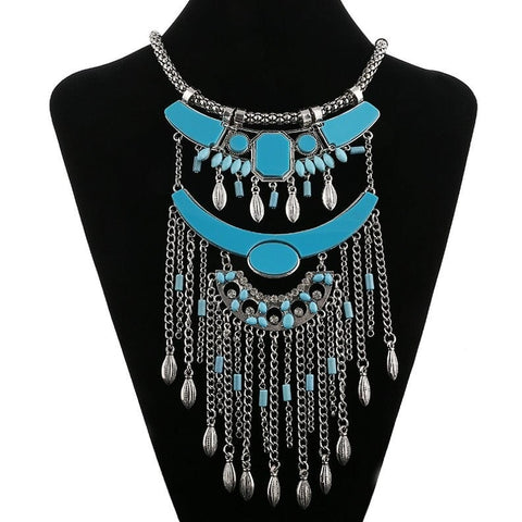 Collier Afrique bleu