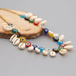 collier arc en ciel coquillage