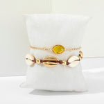 collier blanc doré