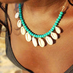 collier bleu été