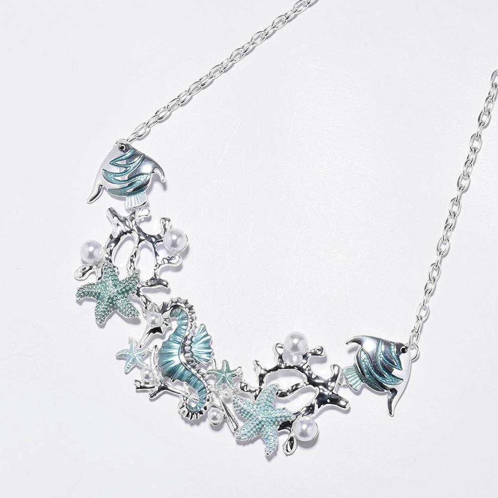 collier bleu océan