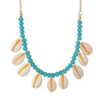 collier perle bleu