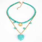 collier bleu turquoise