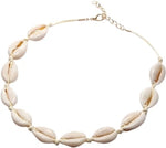 Collier cauris blanc