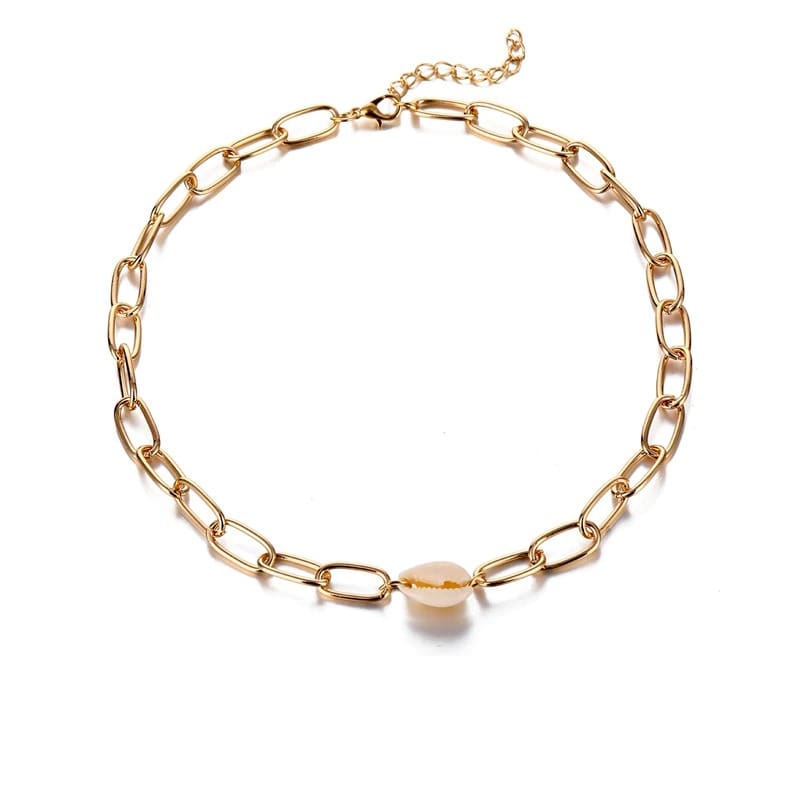 collier chaine grosse maille femme