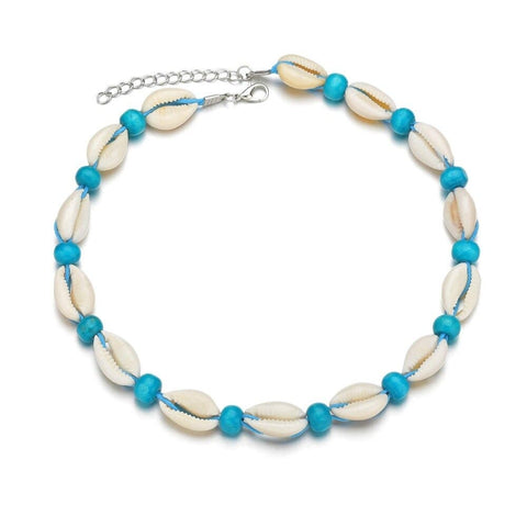 collier chocker coquillage cauri
