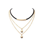 collier choker doré