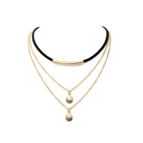 collier choker doré