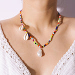 Collier coloré cauris