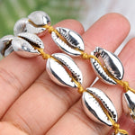 collier coquillage argenté