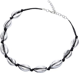 Collier coquillage argenté