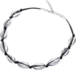 Collier coquillage argenté