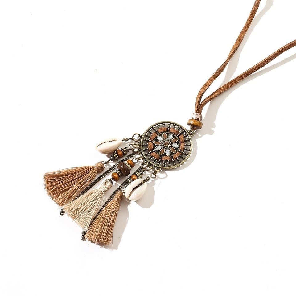 Collier Ancien De Coquillages Double – Tahiti Polynésie, Année 1974 – Occasion, Pièce Vintage Ethnique