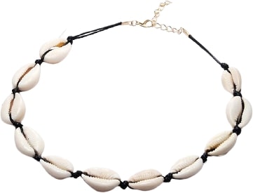 Collier coquillage blanc