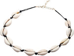 Collier coquillage blanc