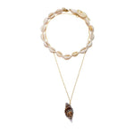 collier ras du cou avec coquillage