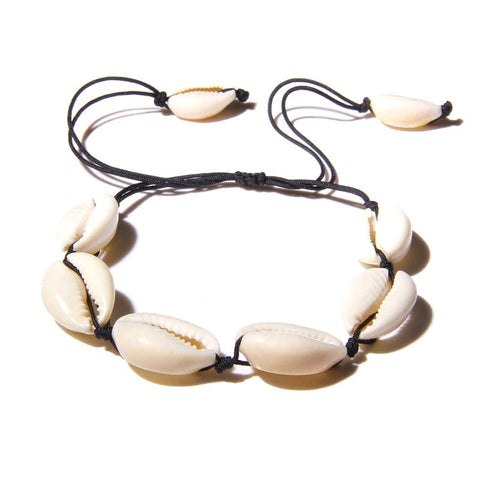 Collier Coquillage <br> Blanc ras du cou