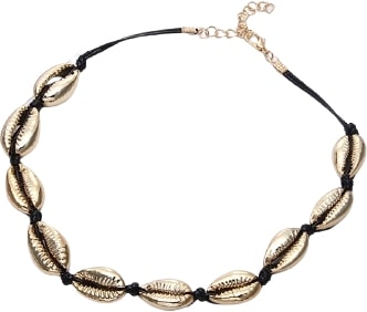 Collier en coquillage doré