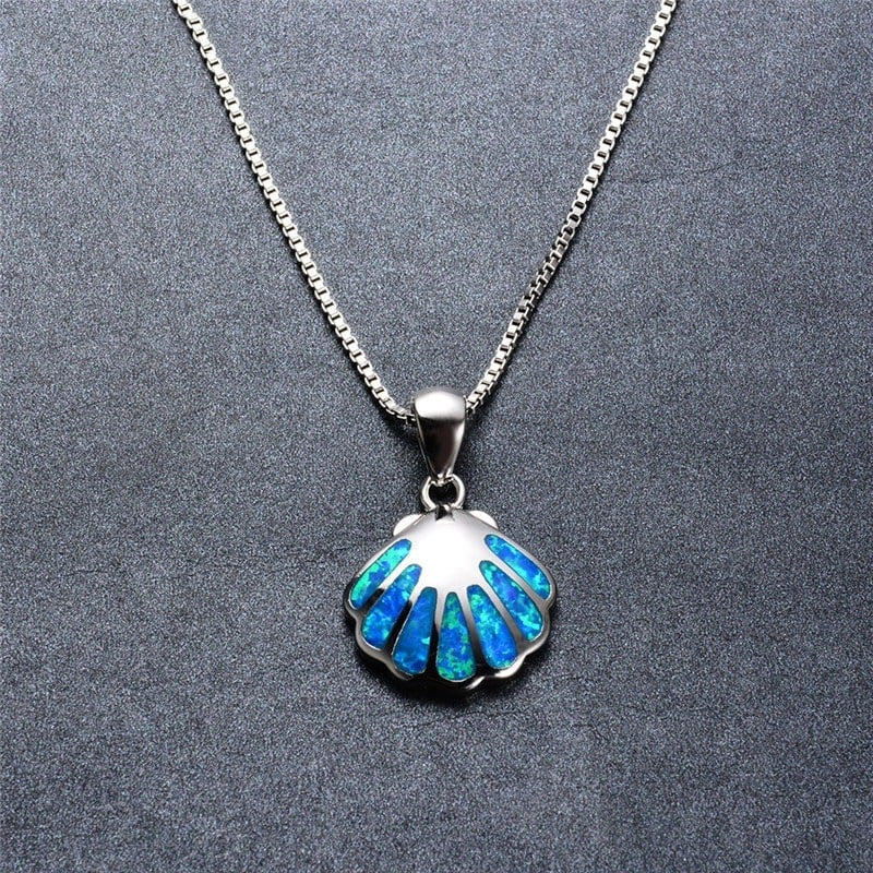 collier coquillage en argent