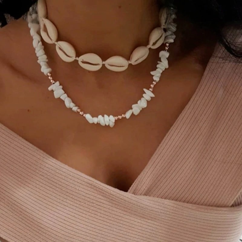 collier coquillage fait main