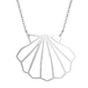 Collier Coquillage <br> Coquille Géométrique Argentée