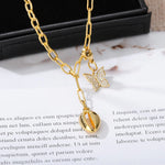 collier coquillage papillon