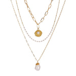 collier coquillage perle blanche