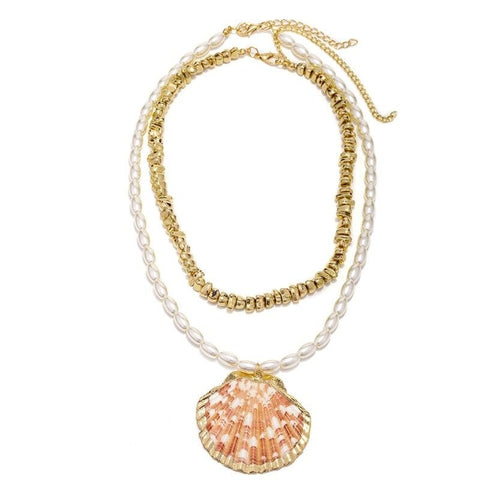 collier pendentif coquillage