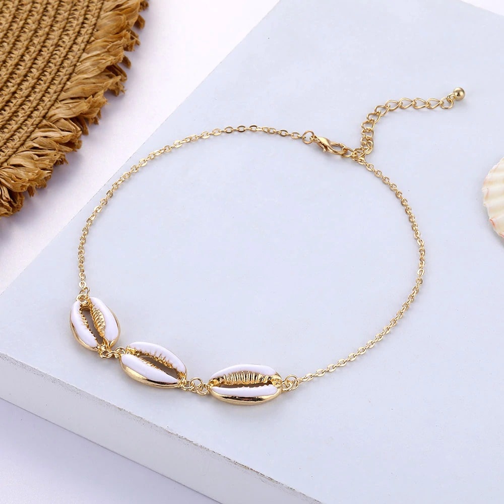 collier coquillage porcelaine