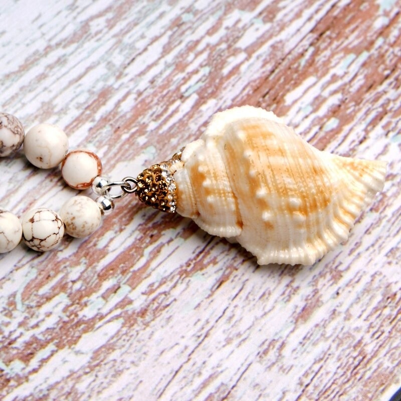 collier coquillage femme