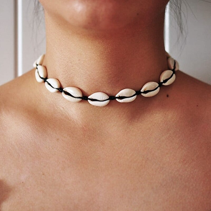 Collier coquillage ras de cou