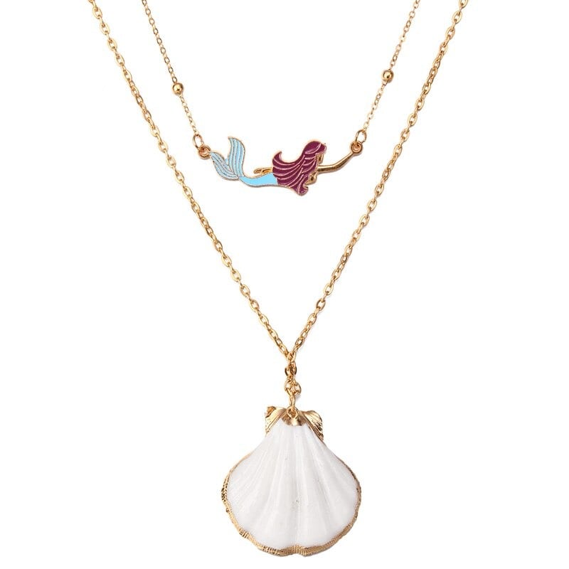 Collier coquillage sirène
