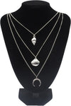 Collier coquillage argenté