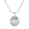 Collier coquillage argentée