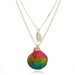 Collier coquille coloré