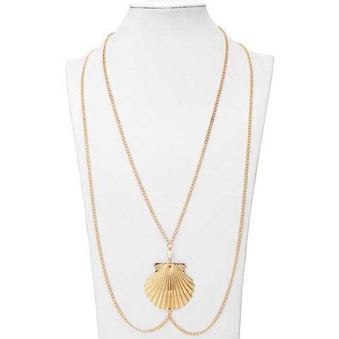 collier coquille doré