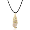 collier cordon noir pendentif
