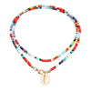 Collier coquillage coloré