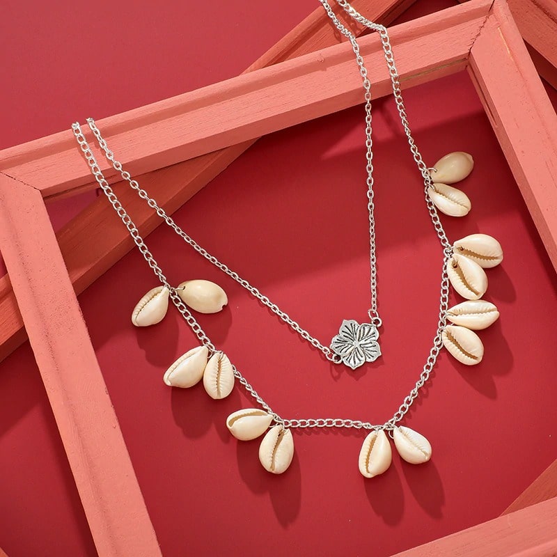 collier double cauris