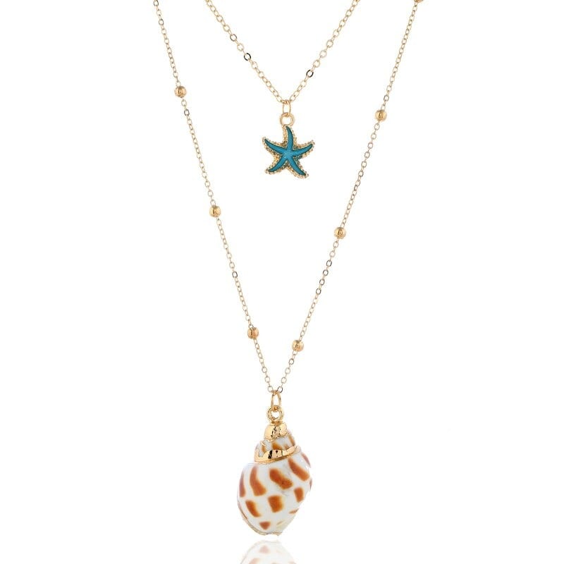 Collier double chaine or