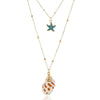 Collier double chaine or
