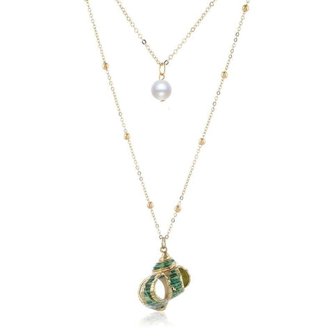 Collier double chaine