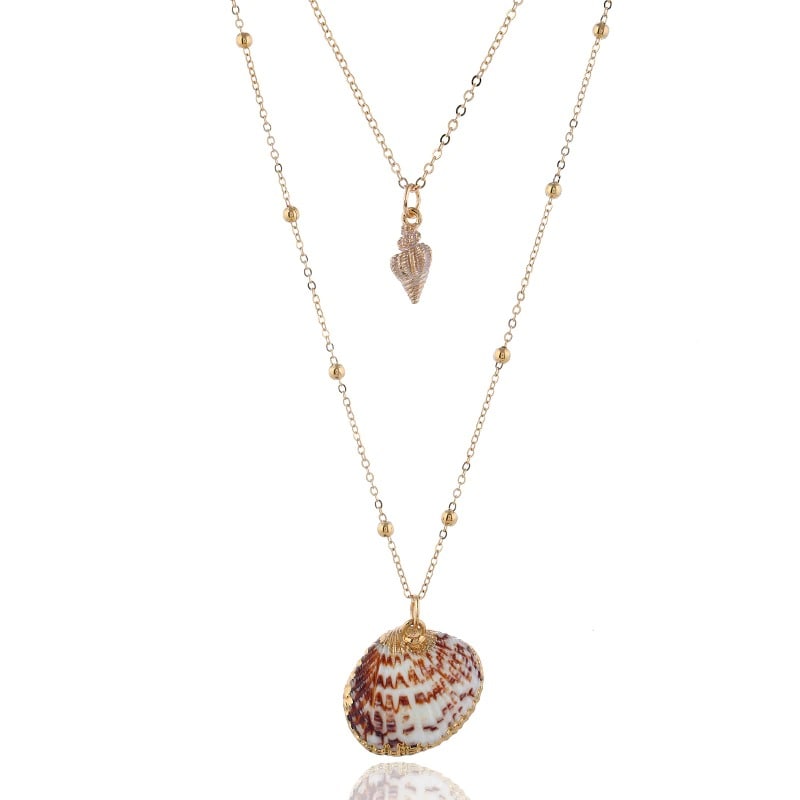 Collier double rang argent
