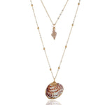 Collier double rang argent