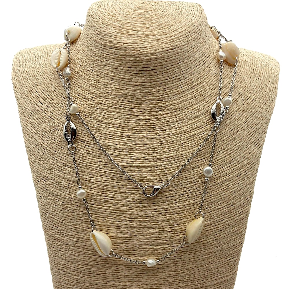Collier ethnique cauris