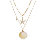 collier étoile de mer coquillage